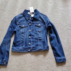 For The Republic Indigo Jean Jacket Size Small NWT Stretchy!